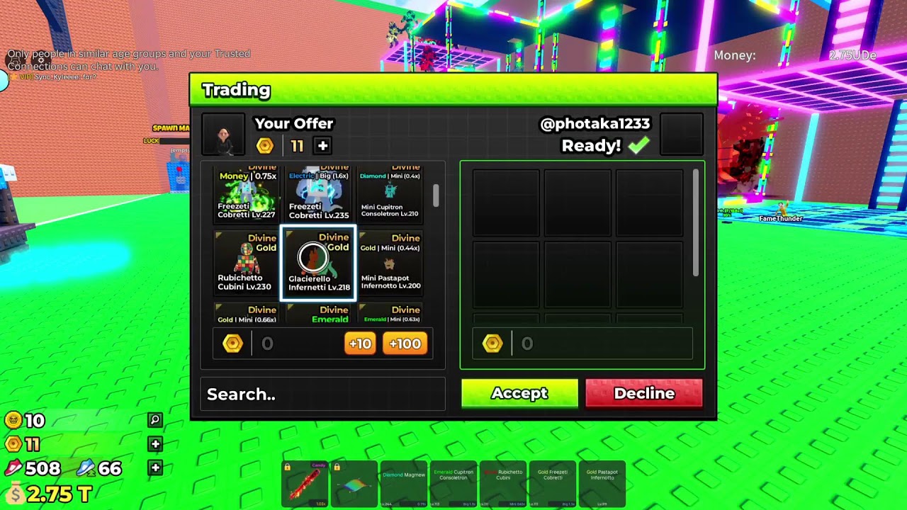 Escape tsunami for brainrots trading!