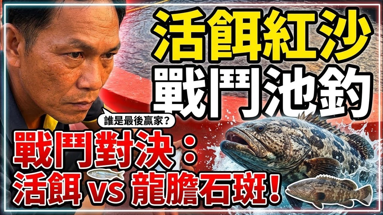 紅沙 vs 龍膽石斑｜激戰戰鬥池全場高潮！ 紅沙開炸！戰鬥池大尾龍膽石斑強力爆衝！