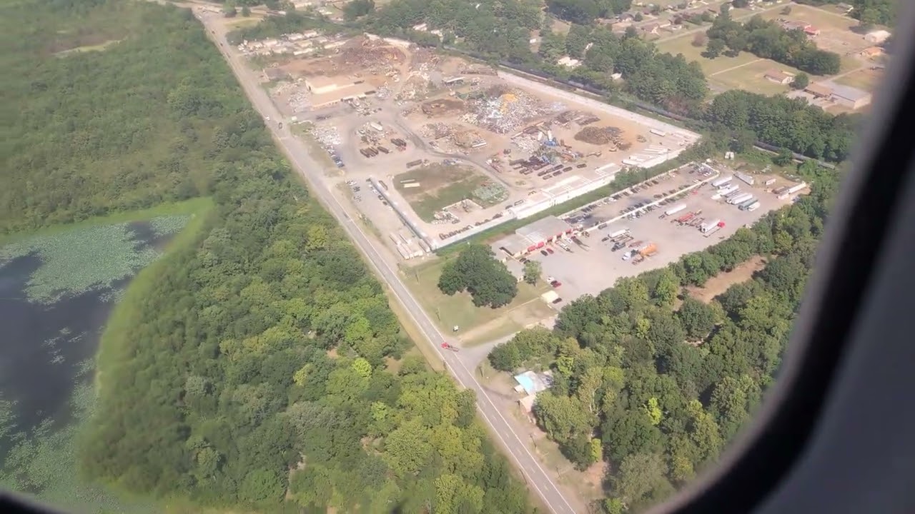 Approach, Landing, Taxi at LIT Little Rock, AR Airport in Delta Airlines B717-200, 2025.08.15