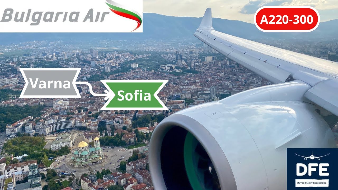 *HD*| Great Sofia views! | Varna - Sofia | A220-300 | Bulgaria Air
