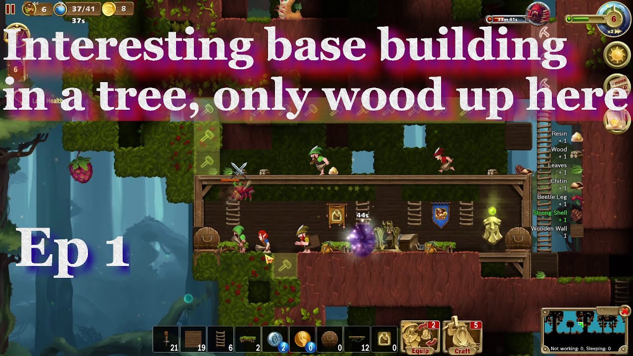 Craft The World - Wonderwood Dlc gameplay - Lets Play Ep 1 - Dwarf colony  sim - Big trees and bugs