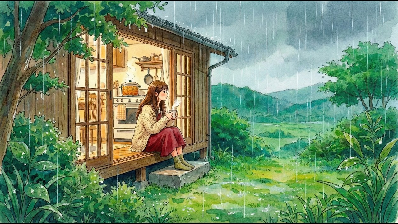 Introvert Life , Rainy Day At The Cottage: Cooking Warm Stew | Cooking ASMR | Ghibli Style Video