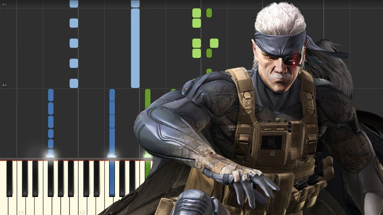 Metal Gear Solid 4 - Main Theme [Piano Tutorial] (Synthesia)