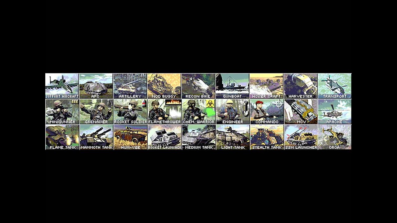 Command & Conquer Tiberian Dawn - Units Quotes
