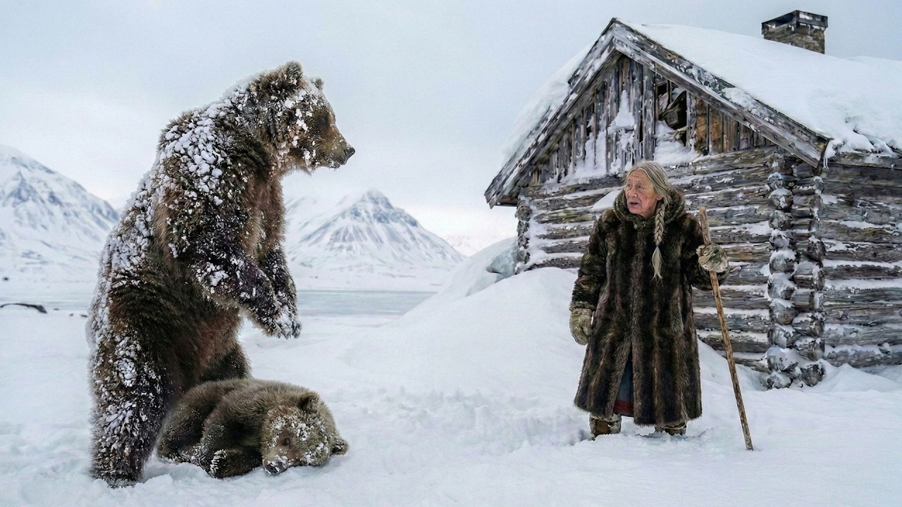 THE ELDERLY WOMAN SAVED A MOTHER BEAR AND HER CUB FROM SIBERIA’S -71°C COLD. AN UNEXPECTED ENDING.
