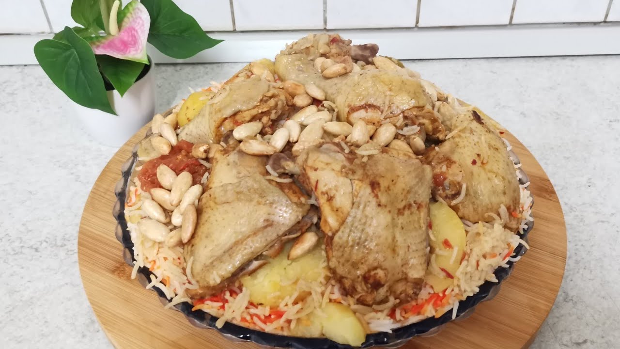 مدفون لدجاج بطريقه سهله ومميزه من أطيب المأكولات👌😋🤤
