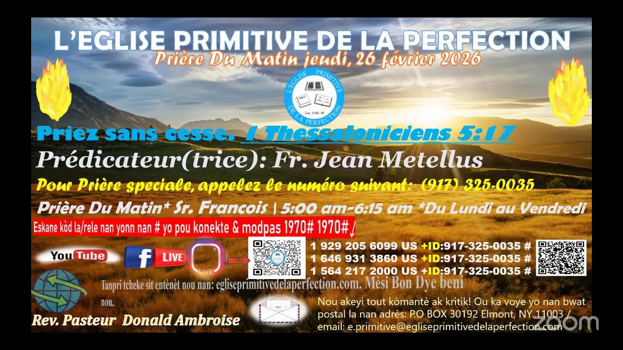 La bonté de Dieu | Jeudi, 26 Février 2026- Fr. Jean Metellus