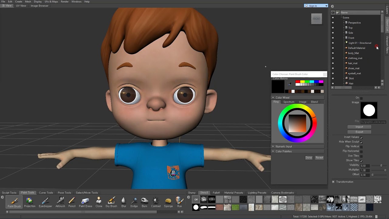 [Mudbox] Character Modeling and Texturing : Part C- Texturing 005 (Diffuse)