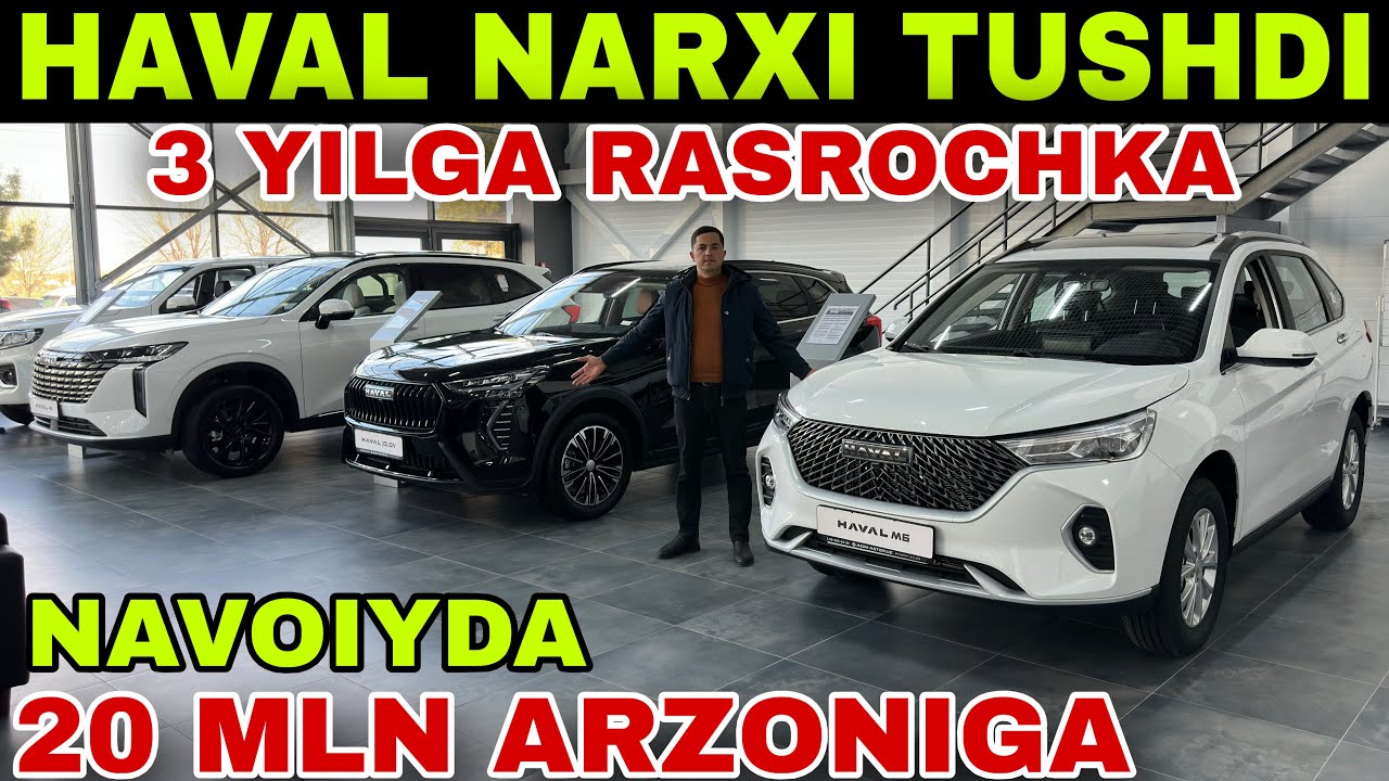 HAVAL NAVOIY RASMAN OCHILDI… 20 MLN ARZONIGA 3 YILGACHA RASROCHKA OCHILDI…