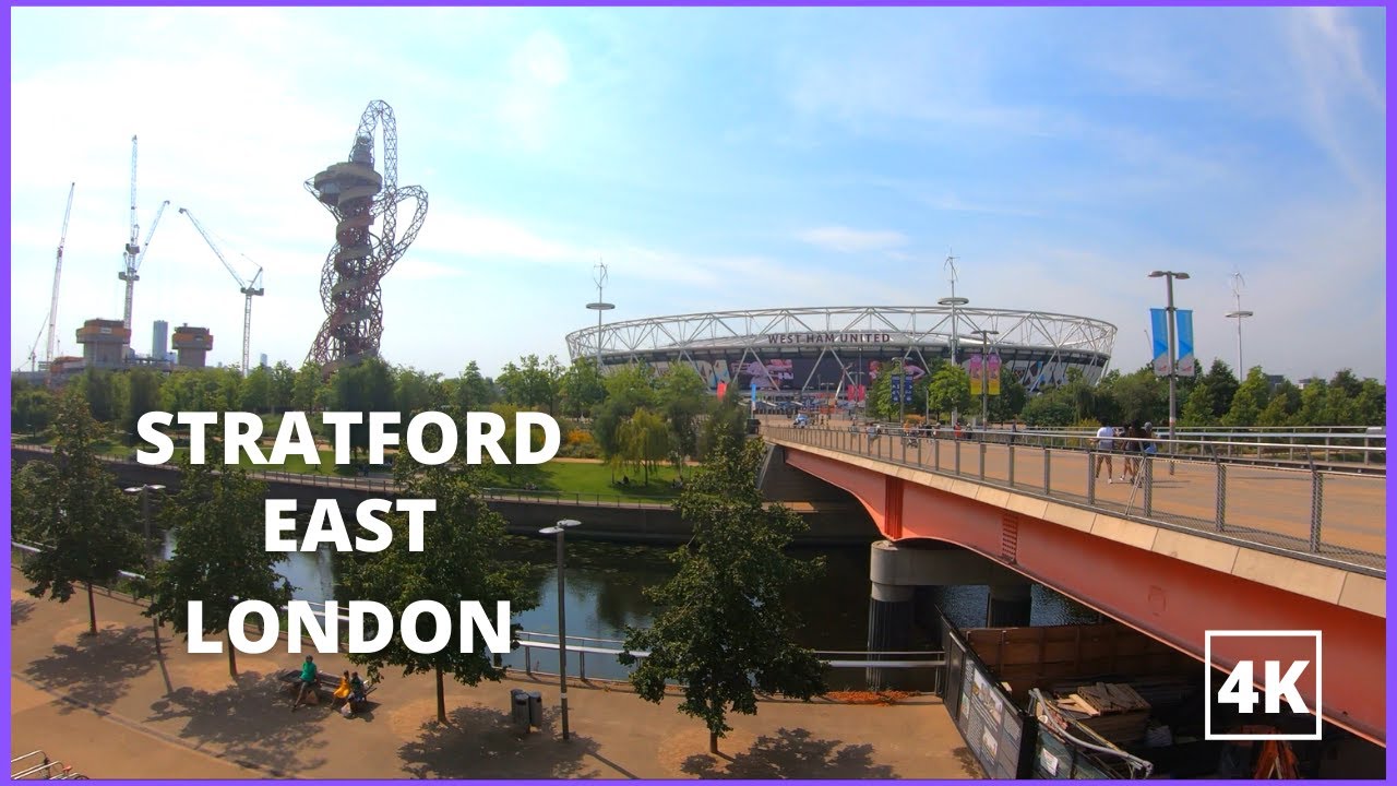 London walk, Stratford   West Ham Stadium and  Orbital Slide | London Walking Tour 4K
