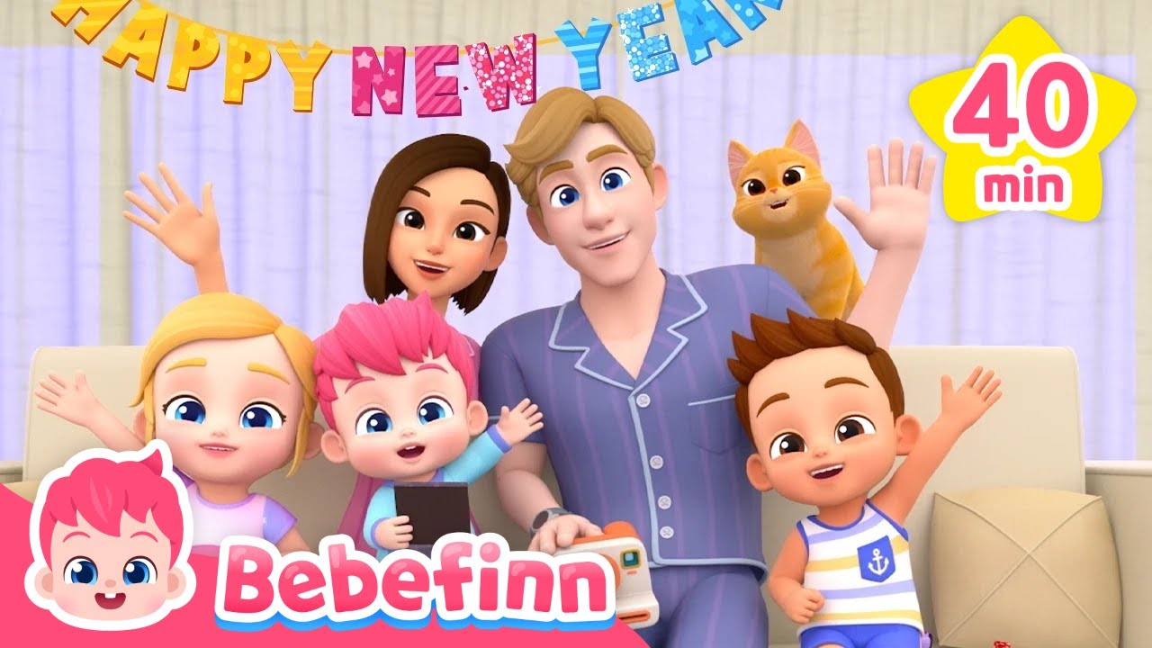 🎊 Happy New Year Songs for KidsㅣBebefinn's Celebration Nursery Rhymes