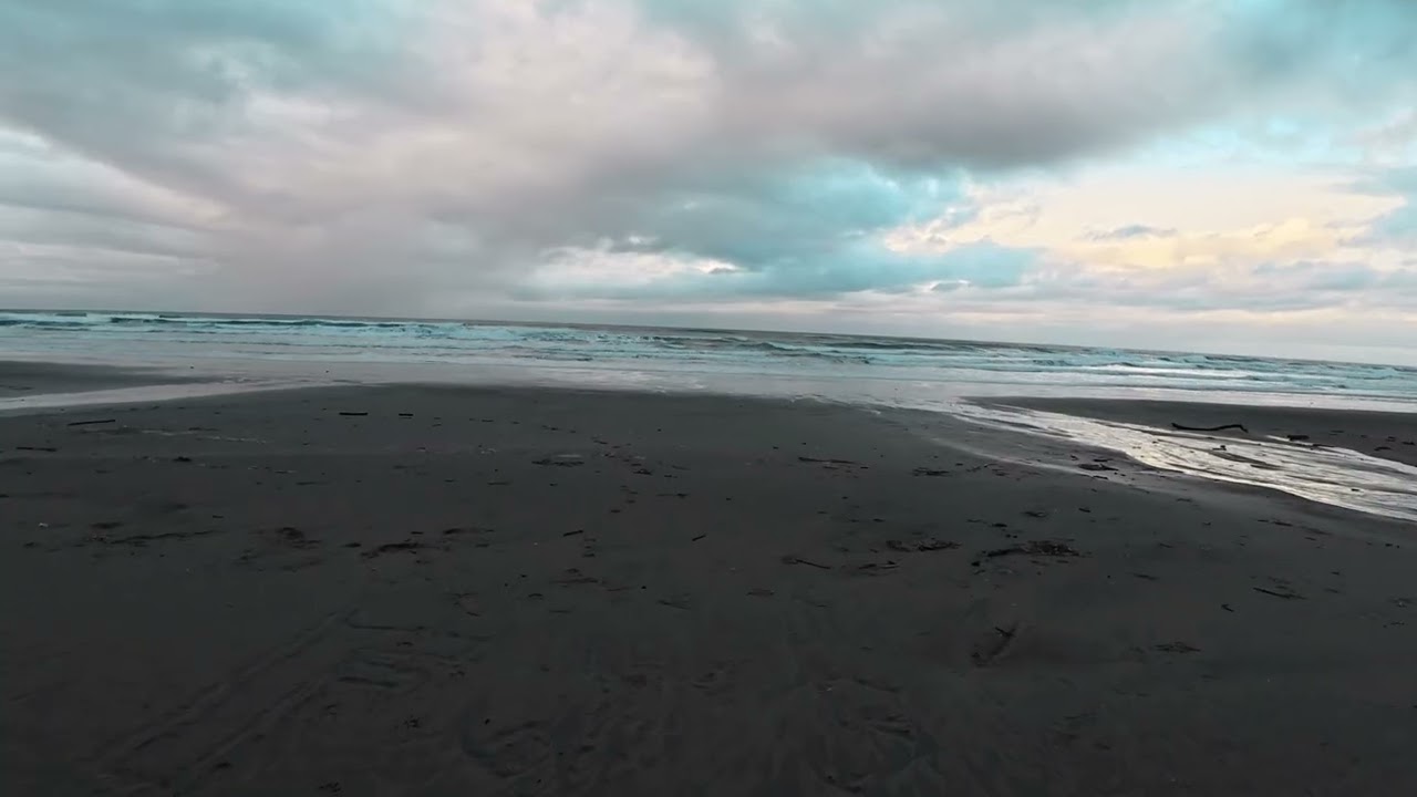Nye Beach Newport Oregon Walk | Ambient Ocean Sounds