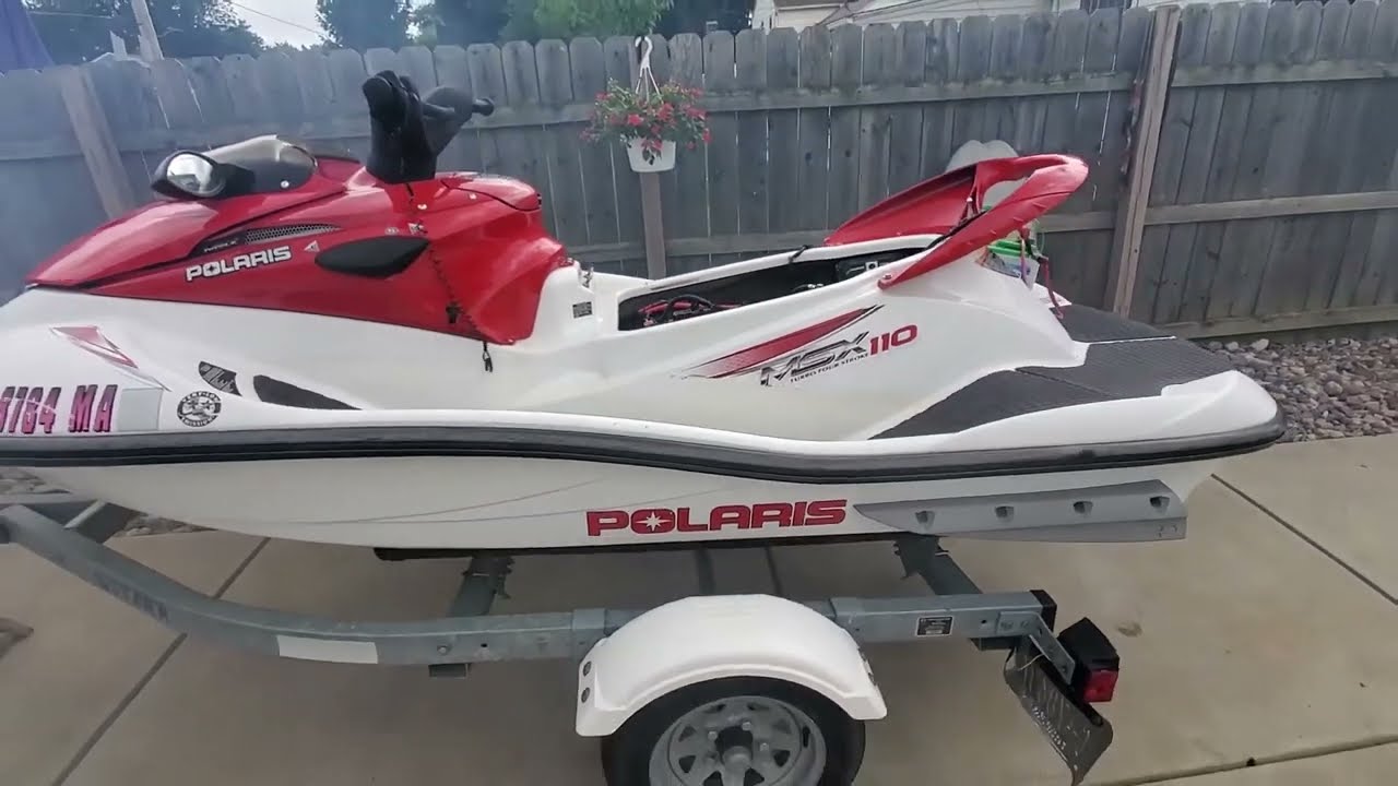 2004 Polaris MSX110 turbo jet ski last start up before teardown into parts