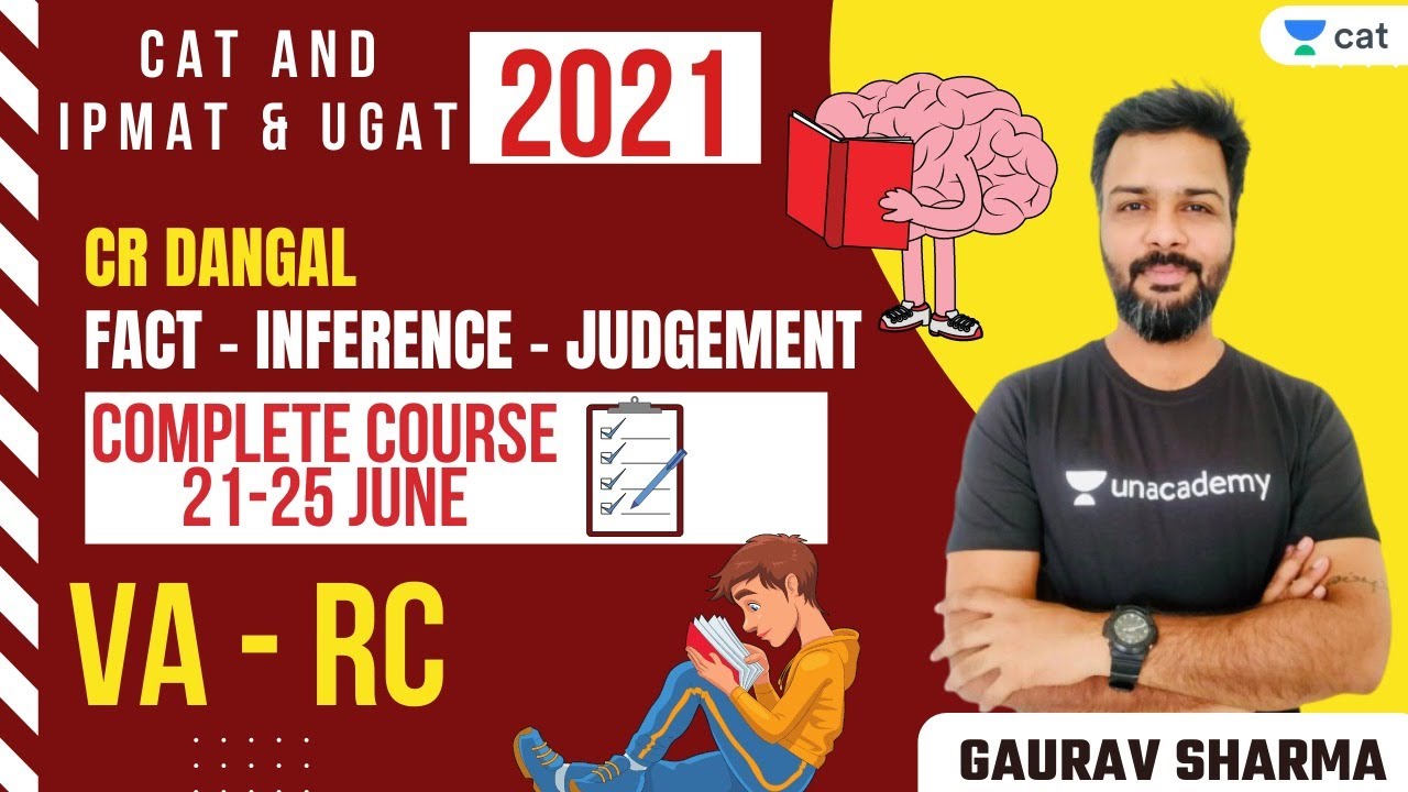 CR Dangal - Fact - Inference - Judgement l Complete Course - 21-25 June l Verbal Ability l CAT 2021
