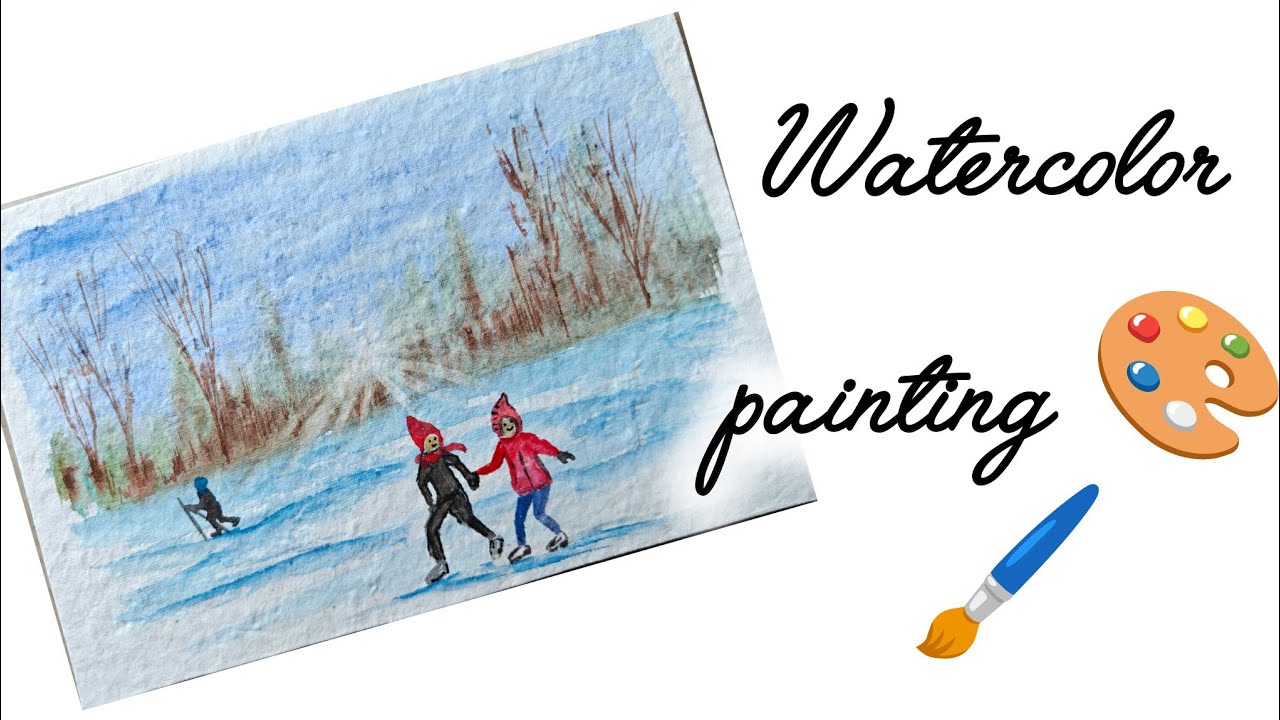 Easy Watercolor painting ideas for beginners easy step by step 🎨🖌️