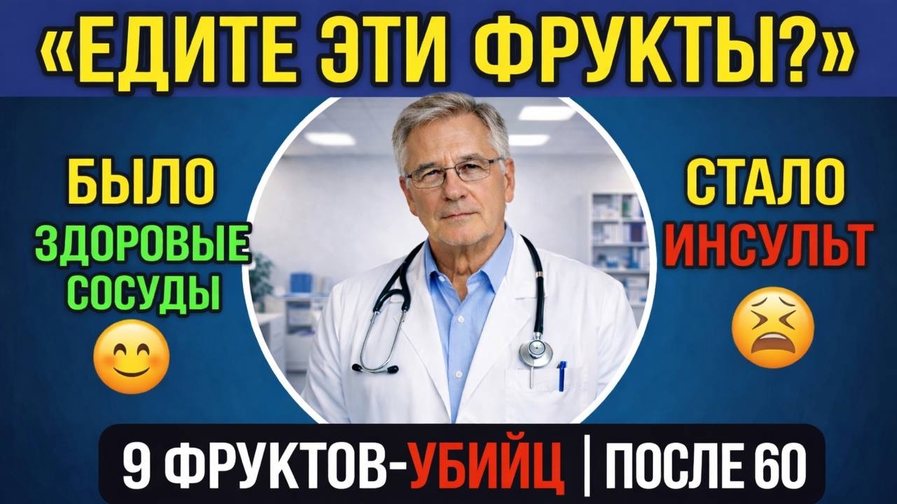 9 фруктов, которые разрушают сосуды после 60 лет — врач Дмитрий Корнев объясняет, что нужно знать