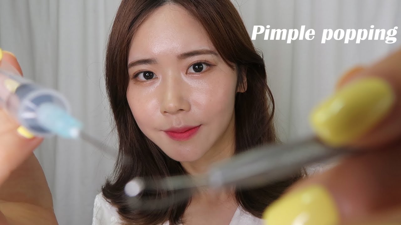 ASMR Уход за прыщами Ролевая игра / Лопающиеся прыщи asmr / ニ キ ビ