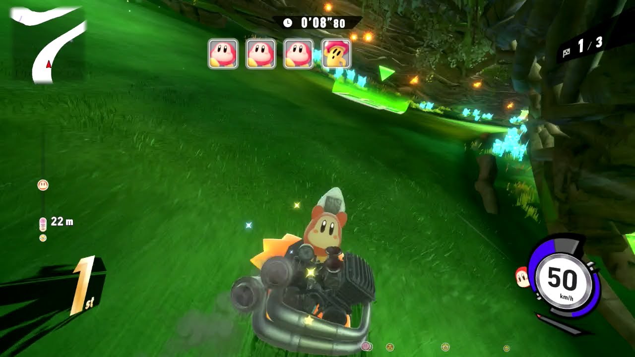 Kirby Air Riders - Floria Fields in 1'27