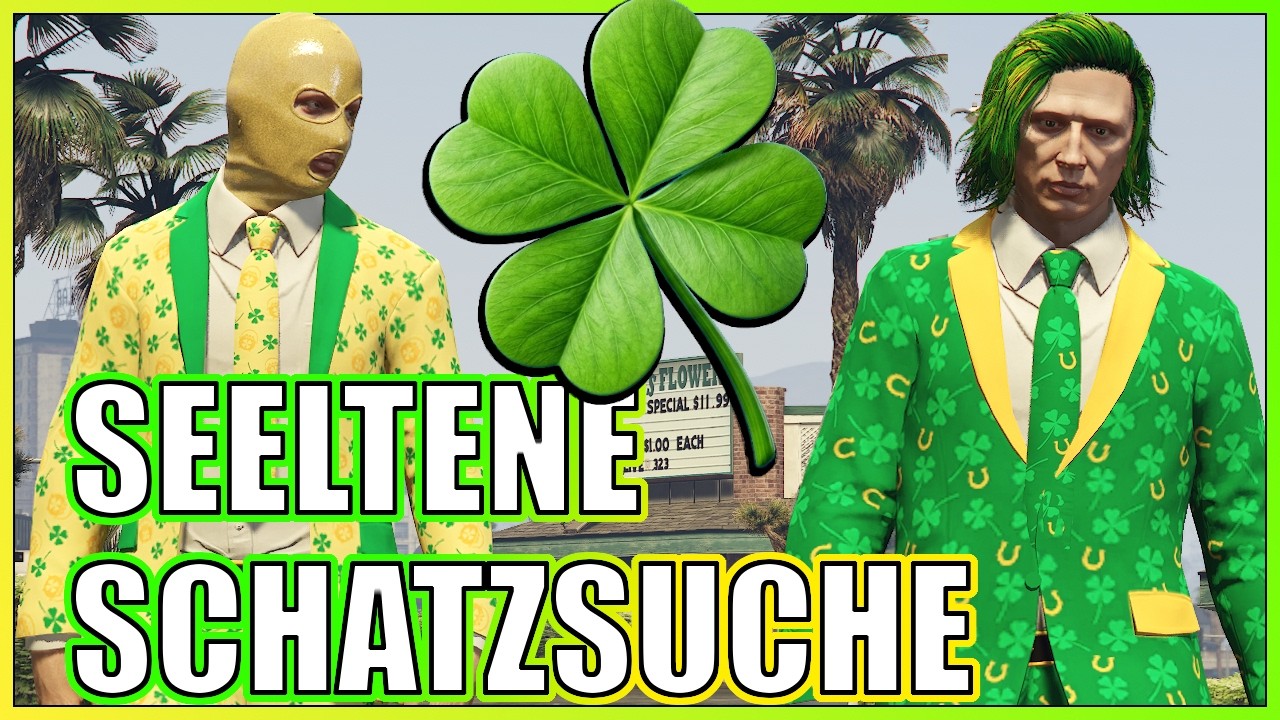 Kleeblatt Schatzsuche : Alle Fundorte + Seltenes Outfit - GTA 5 Online Deutsch
