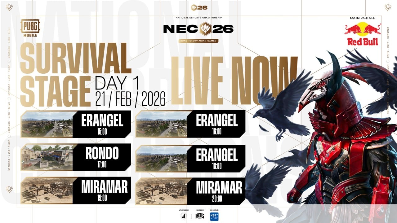 NEC26 PUBG Mobile – Survival Stage  Day 1 LIVE