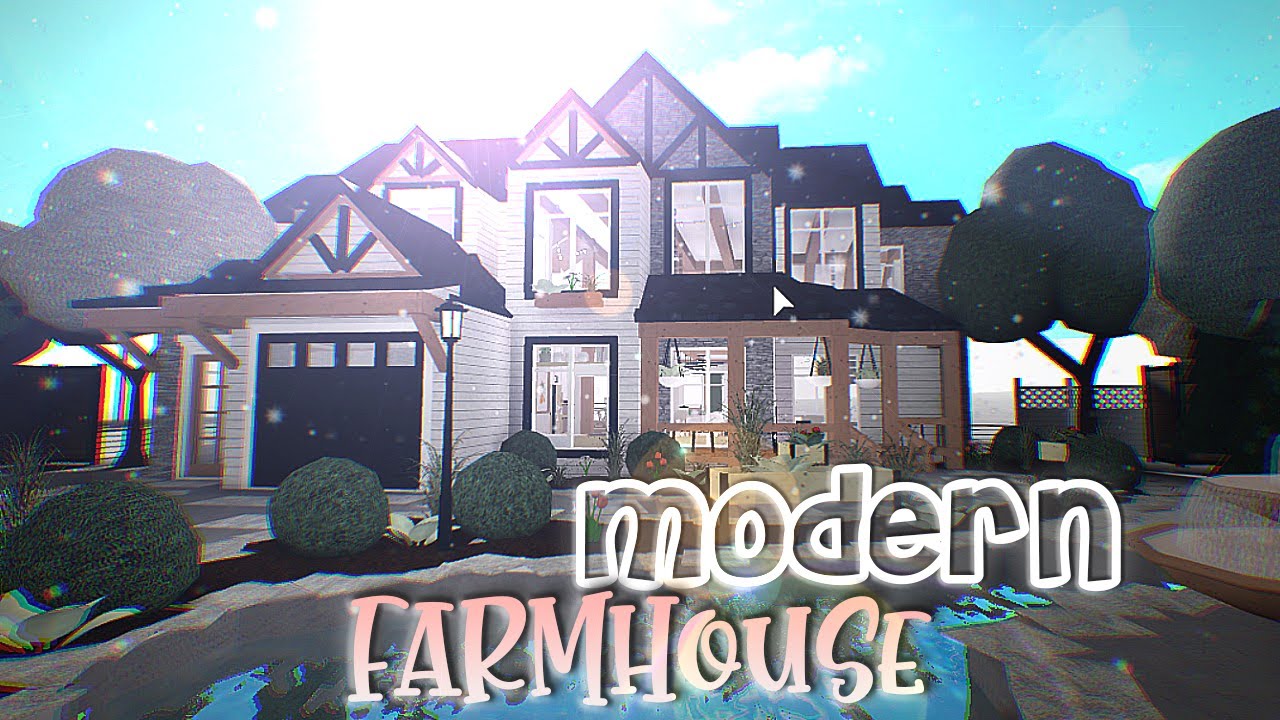 Roblox | Bloxburg: Modern Luxury Farmhouse | House Build