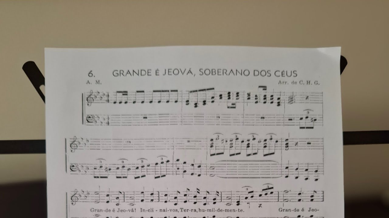 BAIXO - Grande é Jeová, soberano dos céus - Antemas Celestes - 6