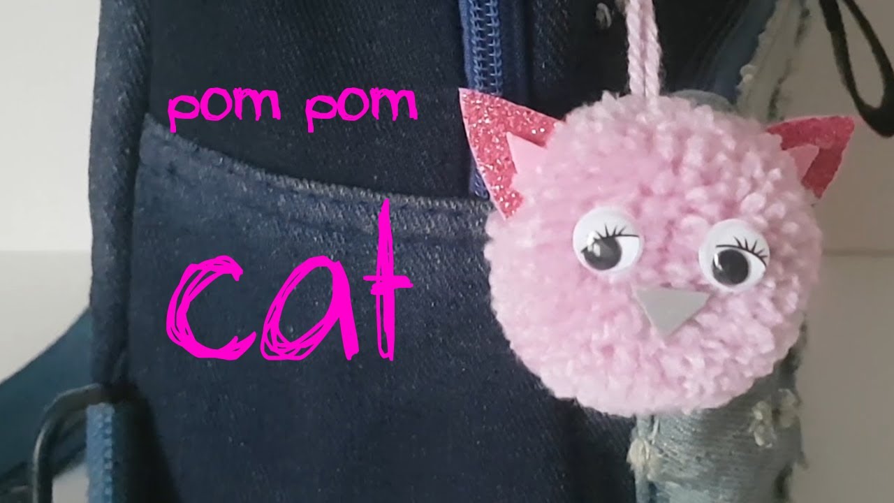 Кошечка-милаха из помпона 🐱 Подвеска для сумок и ключей своими руками 🐱