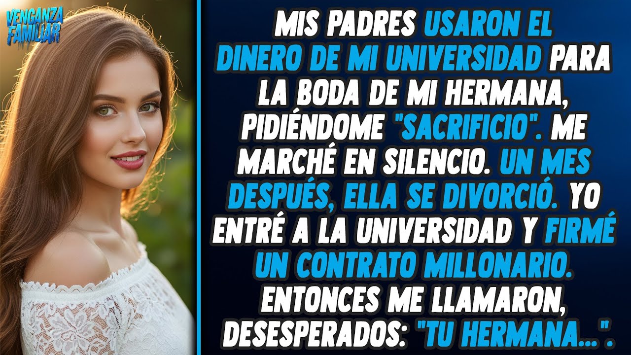 Mis padres usaron mi colegiatura para la boda de mi hermana; me llamaron desesperados.