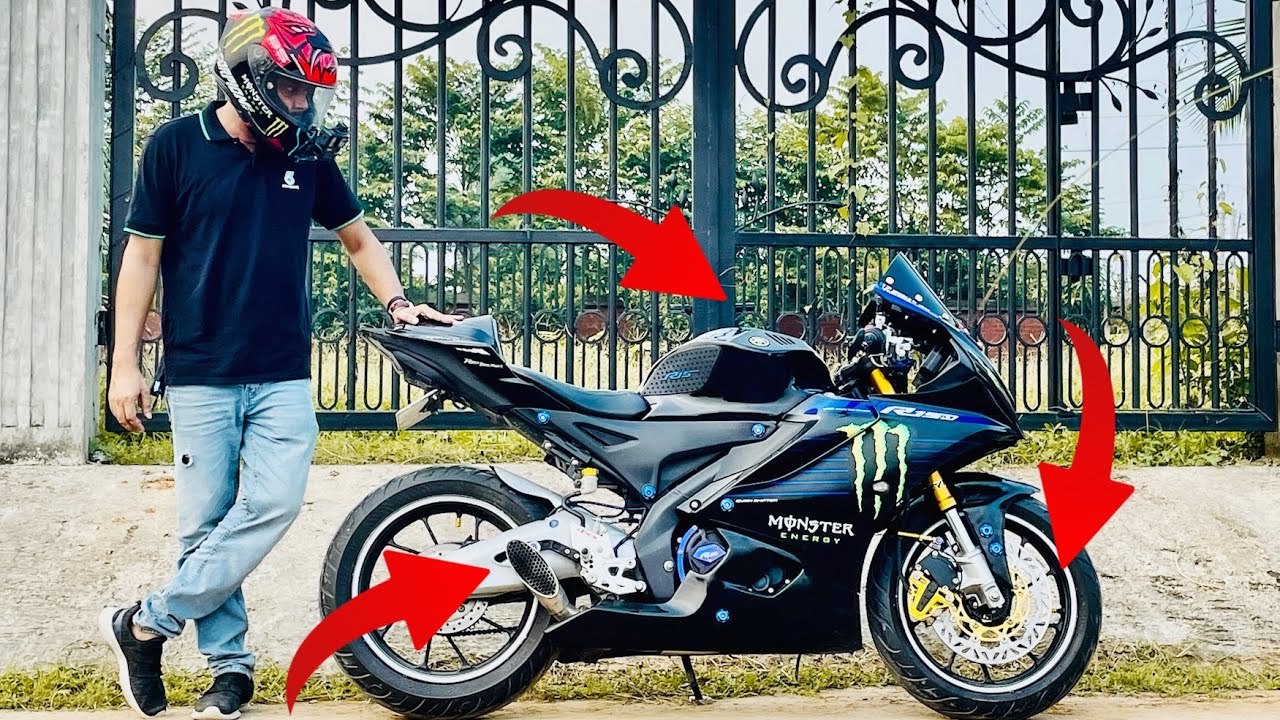 BEST MODIFIED YAMAHA R15M MONSTER || FULL COST AND DETAILS