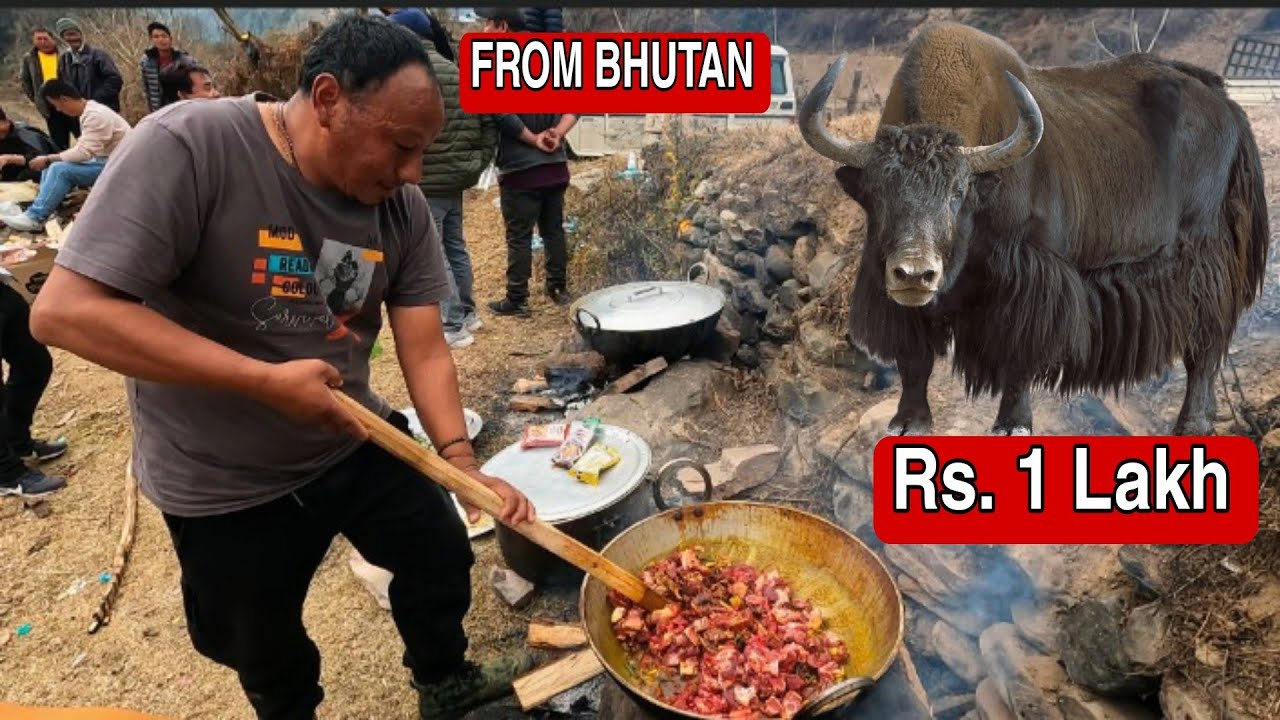 Cooking YAK Meat || Losar Picnic Party With Monpa Tribe of Arunachal Pradesh