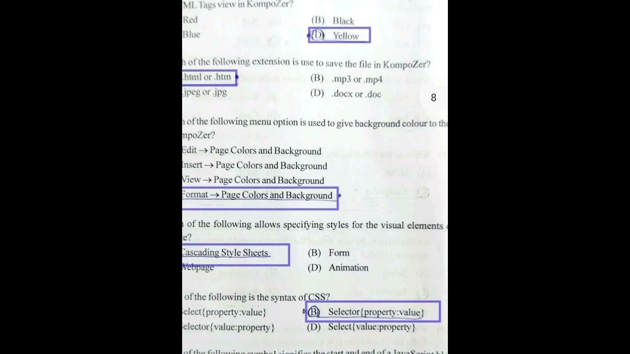 GSEB STD 12 COMPUTER SUBJECT PAPER SOLUTION SCIENCE ENGLISH MEDIUM -2026