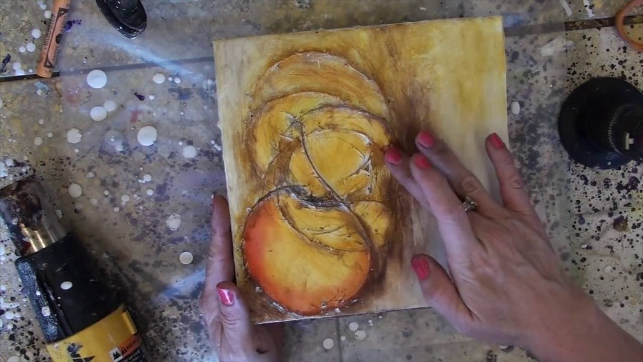 Wax on Wednesdays Encaustic Painting Demos Texture Journey #1