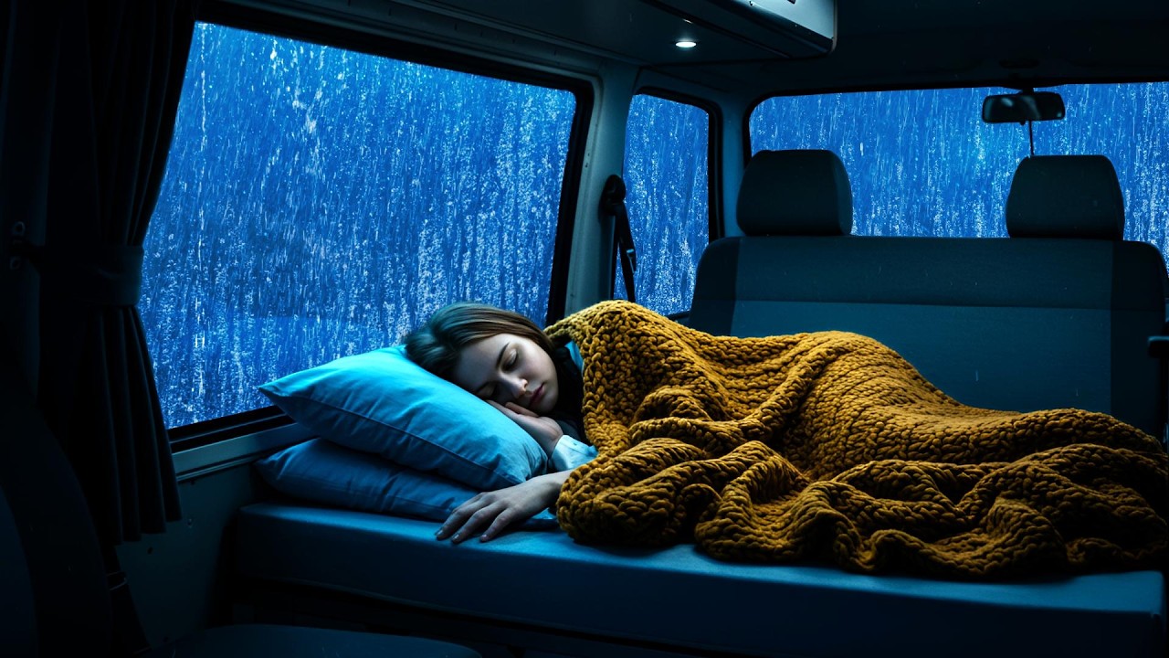 🌩️Gentle Rain & Thunder in a Cozy Car 🚗🌧️ Sleep