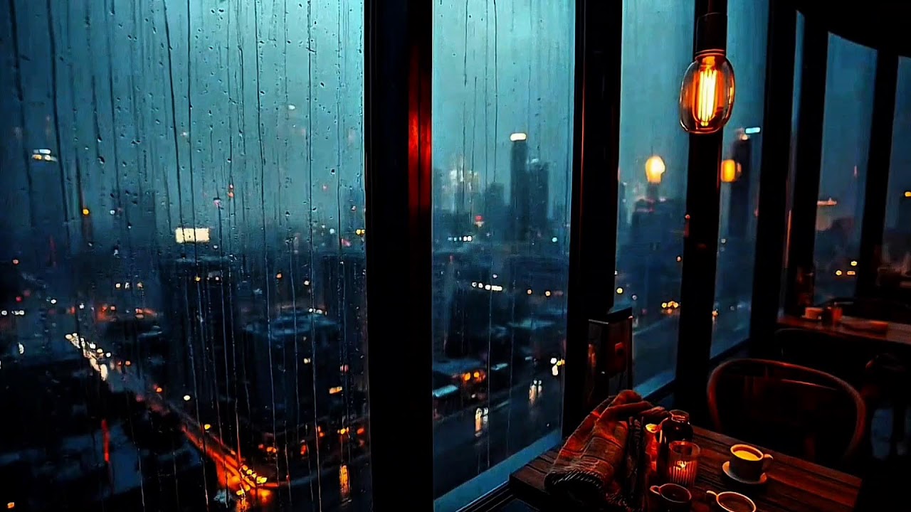 Jazz Relaxing Music With Rain Sound | Calm Jazz for Sleep and Study Relaxation