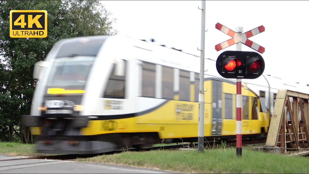 90 MINUTES Railroad Crossing! Passenger & Freight Trains! ASMR ★ 4K ★