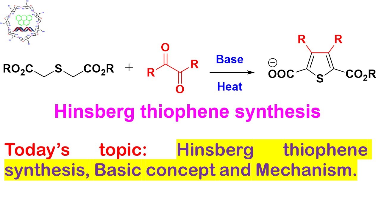 Hinsberg Synthesis of Thiophene: Application of Stobbe Condensation Reaction (Lecture 3).