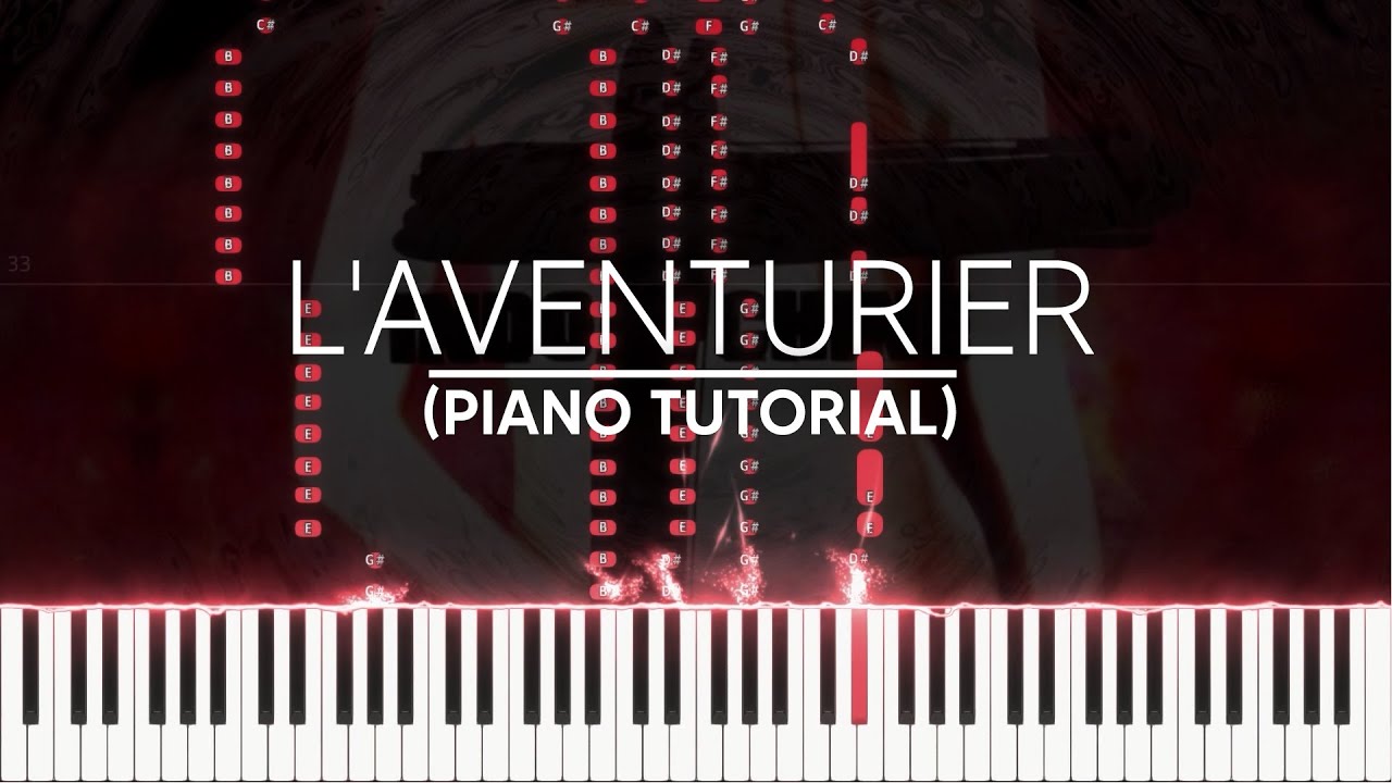 Indochine - L'aventurier (Piano Tutorial) [Free Midi]