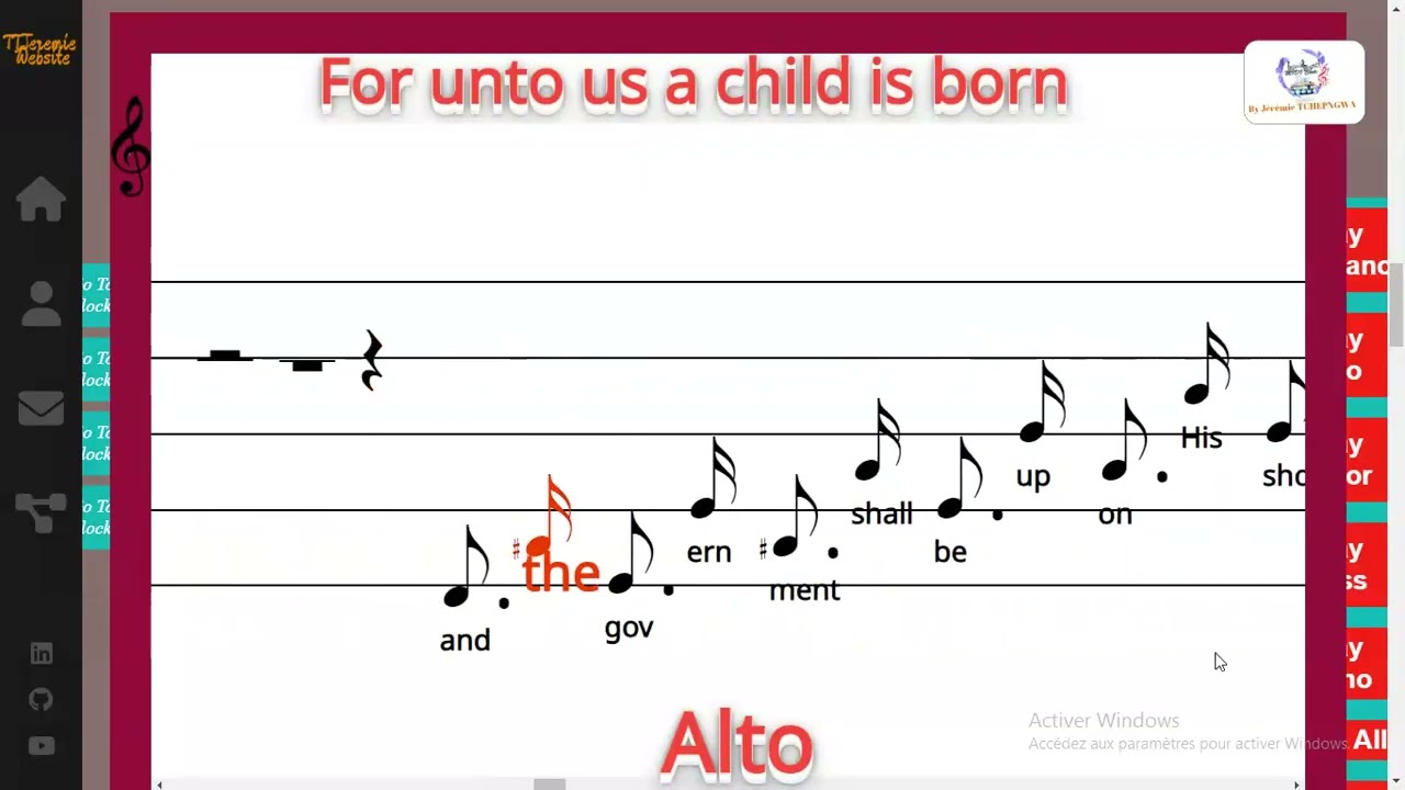 For unto us a child is born - Alto