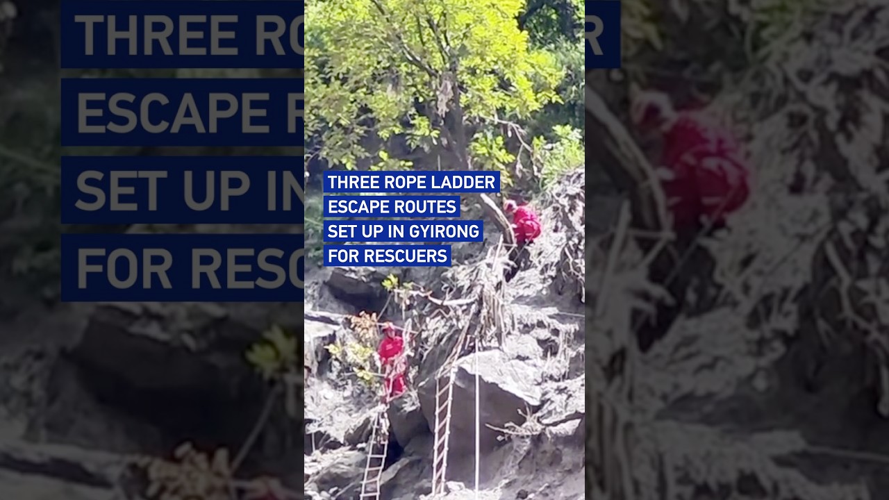 Three rope ladder escape routes set up in Gyirong for rescuers