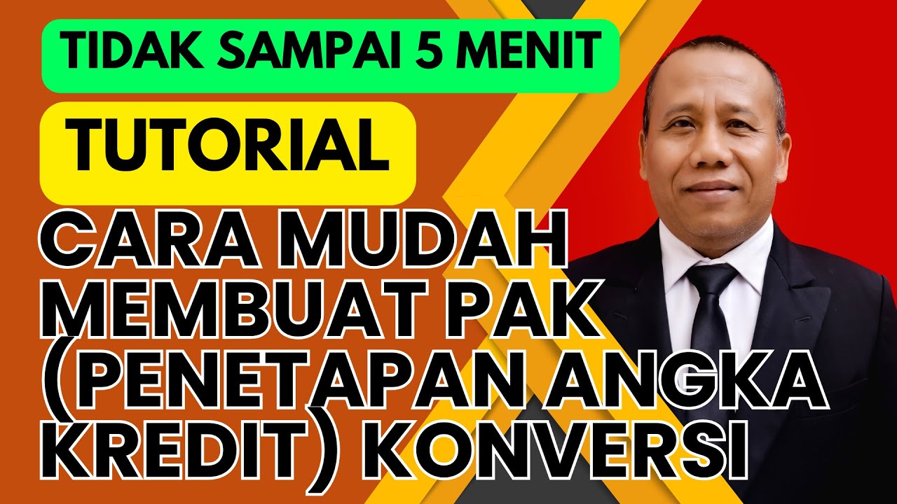 Tidak Sampai 5 Menit. Tutorial Cara Mudah Membuat PAK Konversi