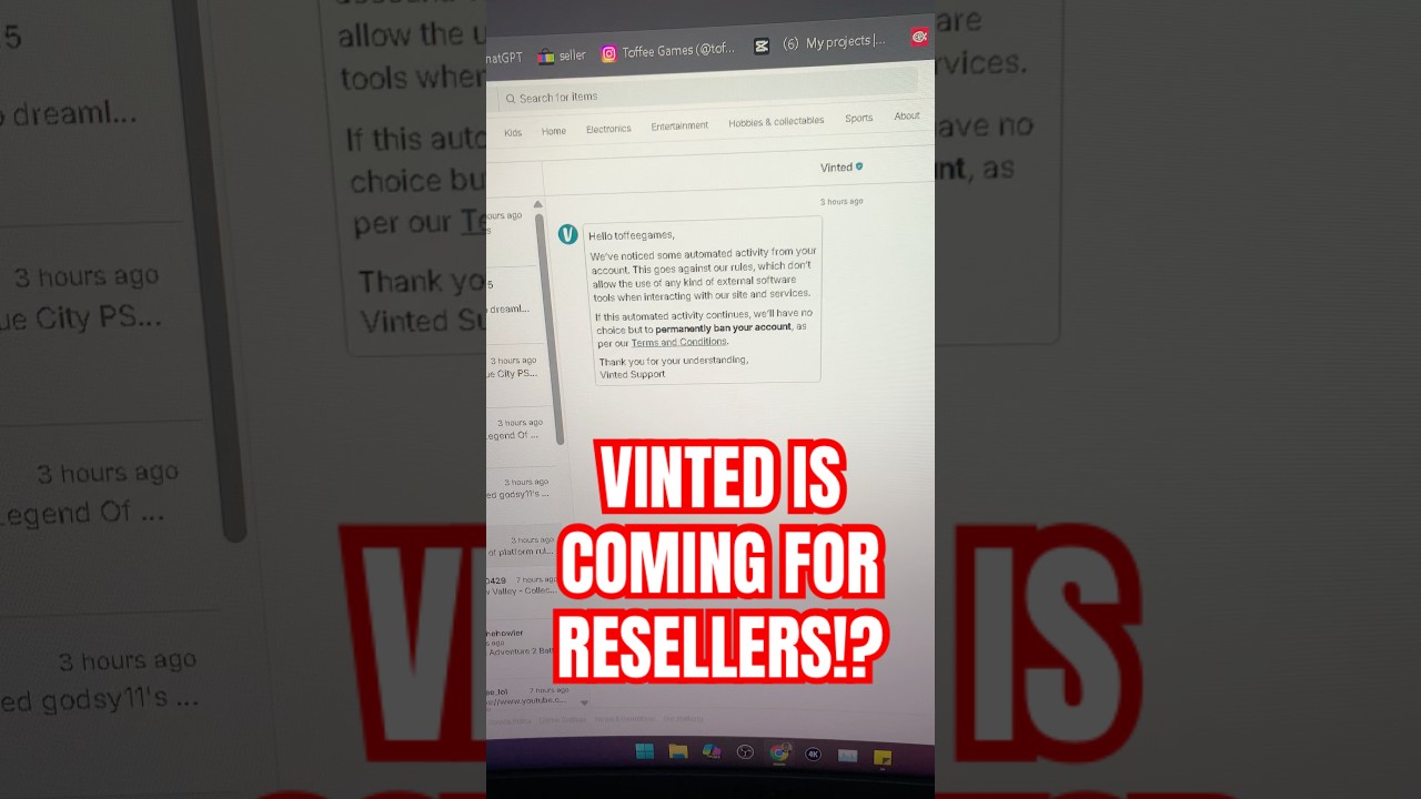 Vinted собираются забанить мой аккаунт&hellip; ЗАЧЕМ?! #reselleruk #shorts