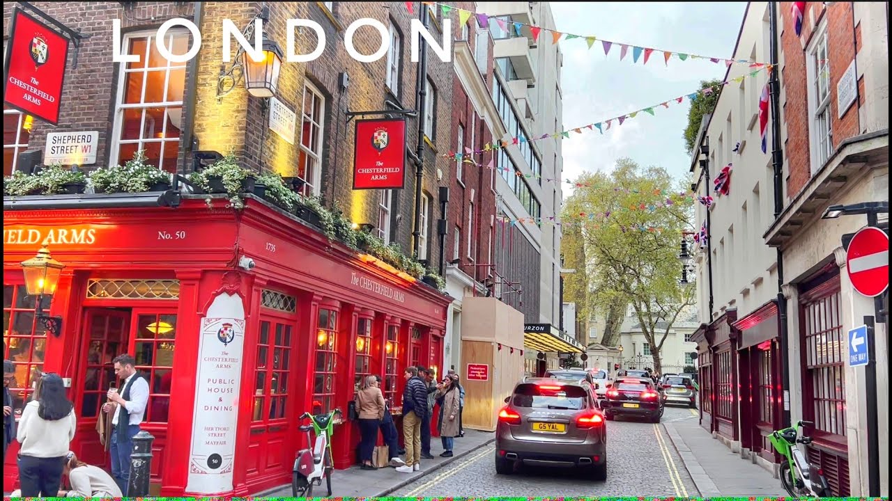 Mayfair London City Walk | 4K HDR Virtual Walking Tour around London City | Walking London in Spring