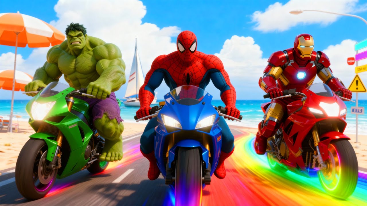 Гонка Spider-Man Biker Challenge в GTA 5, эпизод 9