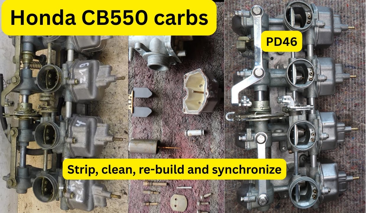 Honda CB550/4 carbs  PD46 strip overhaul, rebuild & synchronize #Motorcycle | Restoration Biker