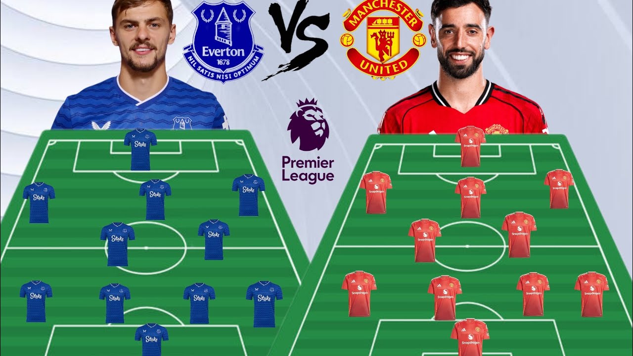 MUST WIN ✅️ HEAD TO HEAD EVERTON VS MANCHESTER UNITED POTENTIAL XI 4-2-3-1 FORMATION 