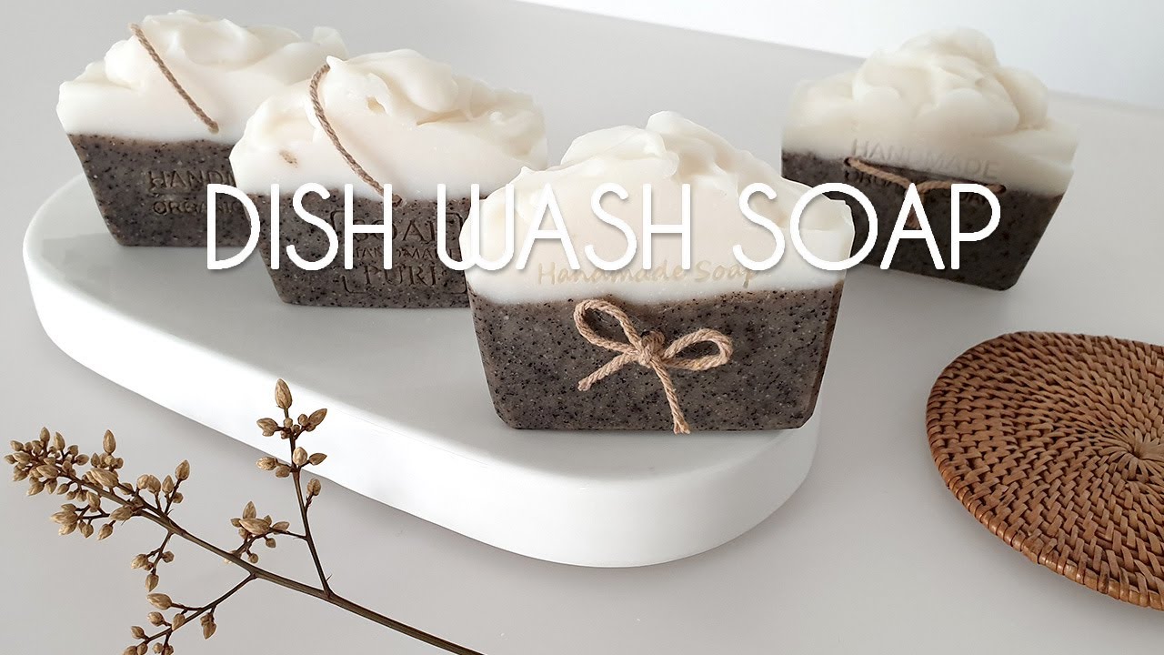 ENG) 🏠 집에 있는 재료로 주방비누 🍴 (설거지비누) 만들기 🧡 Dish wash soap / 색소, 향료, 몰드 보온고 없이 만들기 Soap Making 🎧 ASMR #3