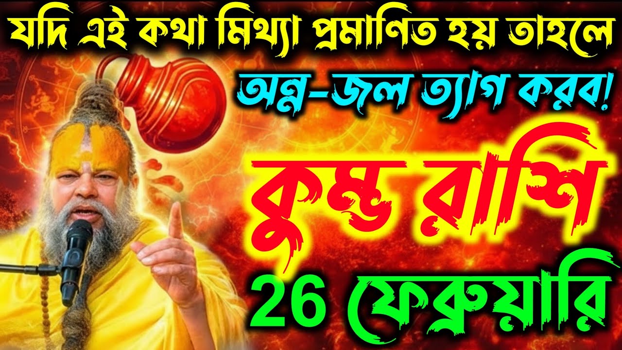কুম্ভ রাশি26 ফেব্রুয়ারি যদি এই কথা মিথ্যা প্রমাণিত হয় তবে আমি অস্ত্র-জল ত্যাগ করব|বড় সংকেত/Kumbh