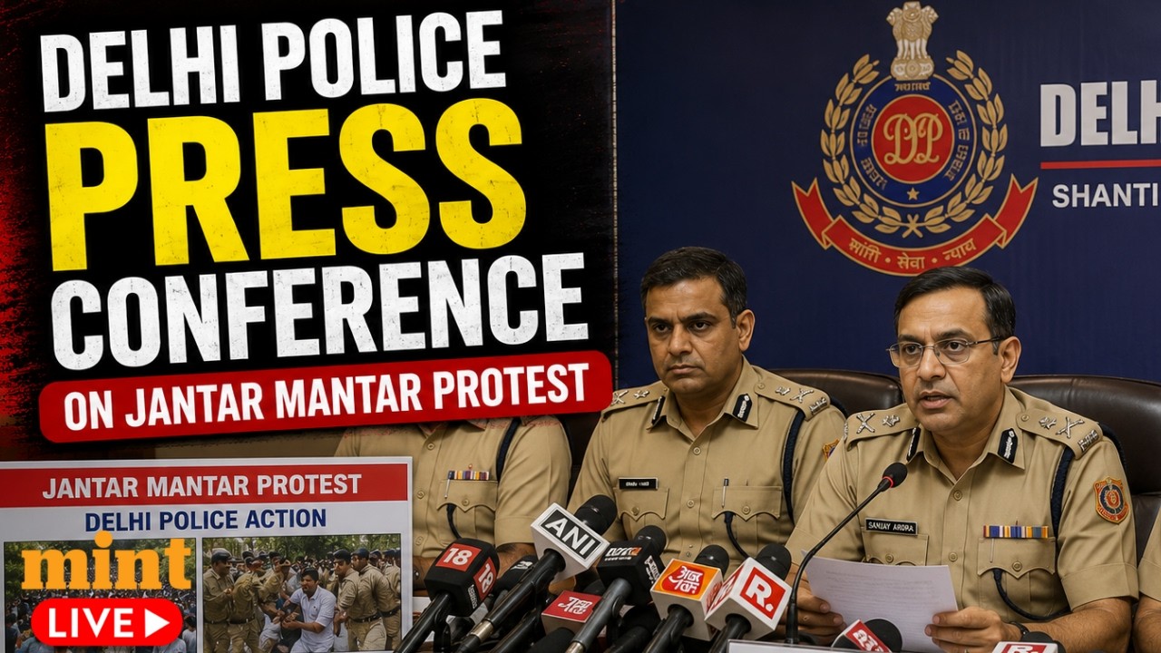 BREAKING LIVE: Delhi Police holds Big Press Conference on Jantar Mantar Protest I CJP Protest I FRS