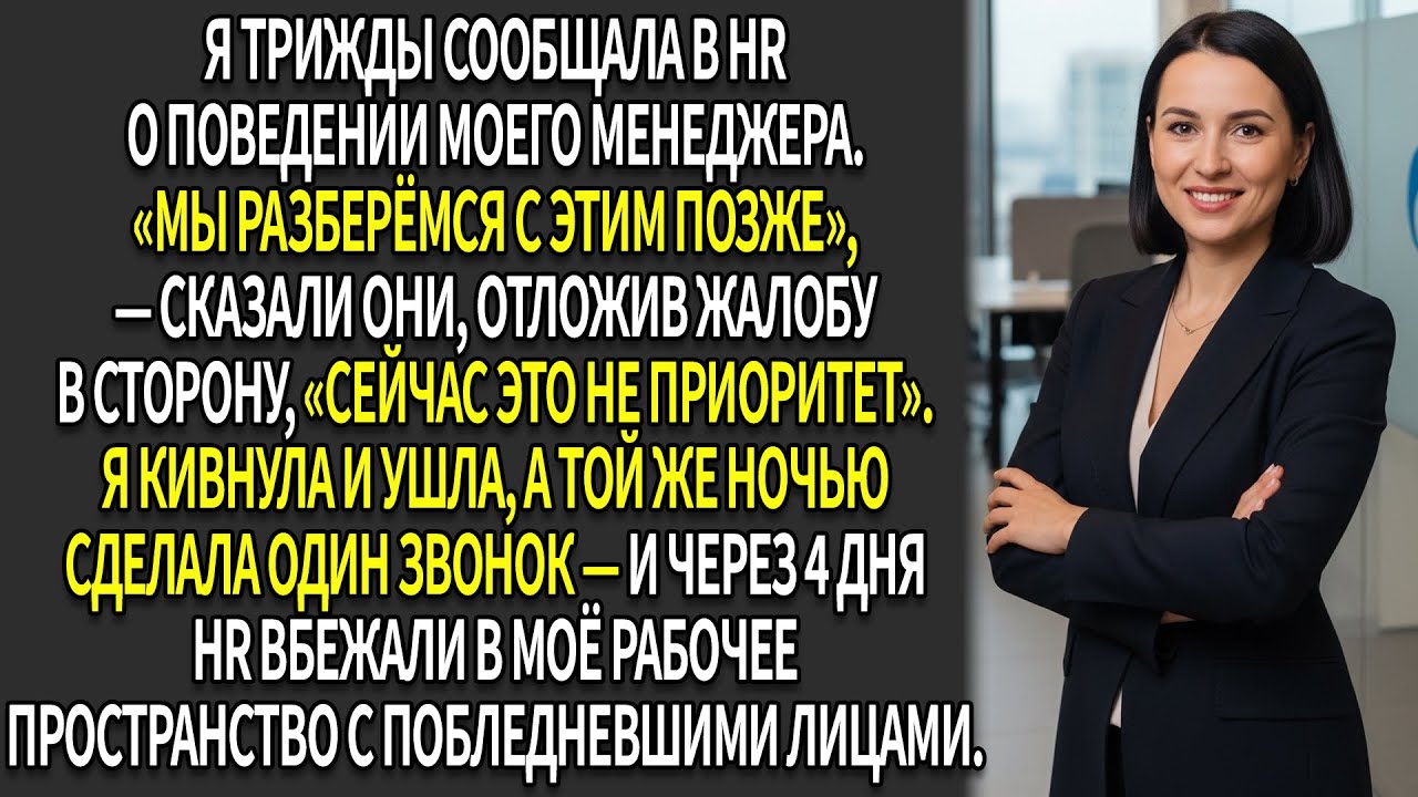 HR заявил,😌что моя жалоба на менеджера «не является приоритетом»📌поэтому я сделала её приоритетом🔥
