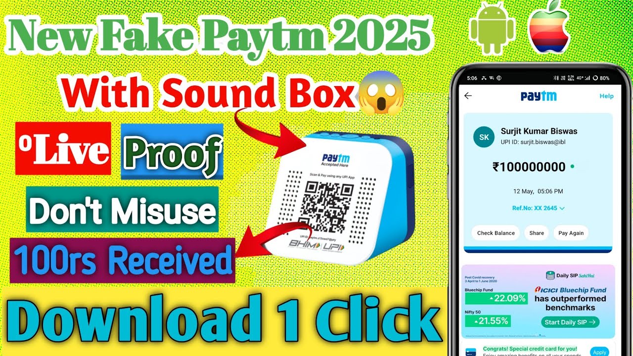 Fake Paytm Apk 2025 !! Fake Paytm Apk download  l Fake Paytm kaise Download kare
